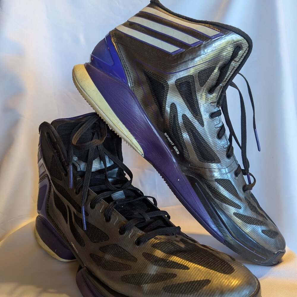 Adidas  Adizero Crazy Light Basketball shoes - Black and Purple - Size 15